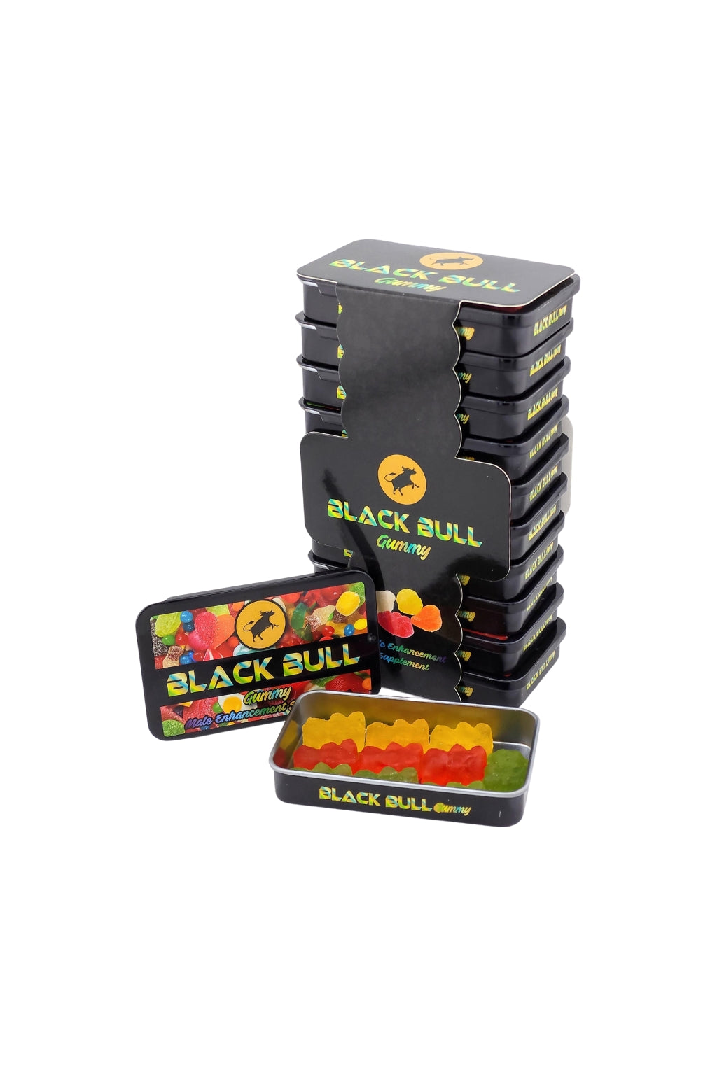 Black Bull Gummy Tin Box (Pack of 10)