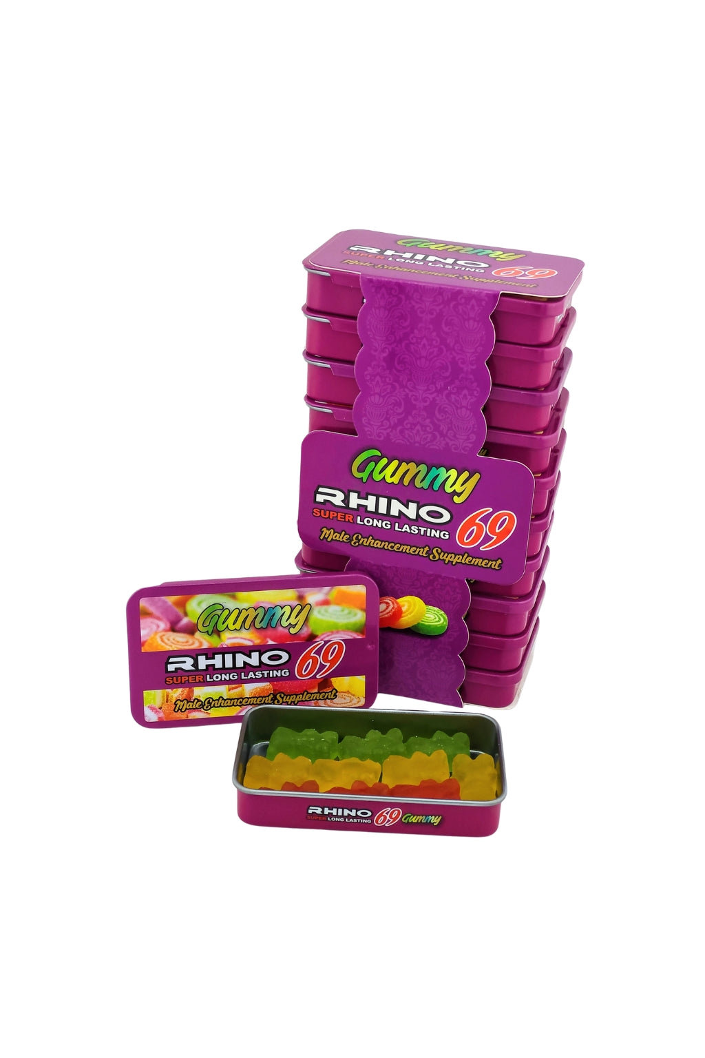 Rhino 69 Gummy Tin Box (Pack of 10)