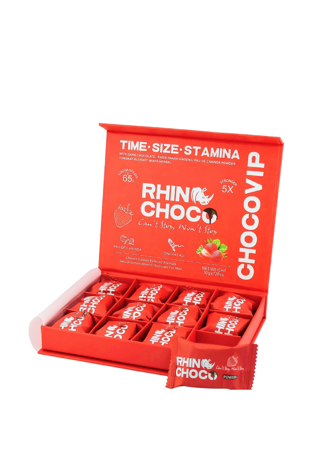 Rhino Choco VIP - Strawberry Flavour Box