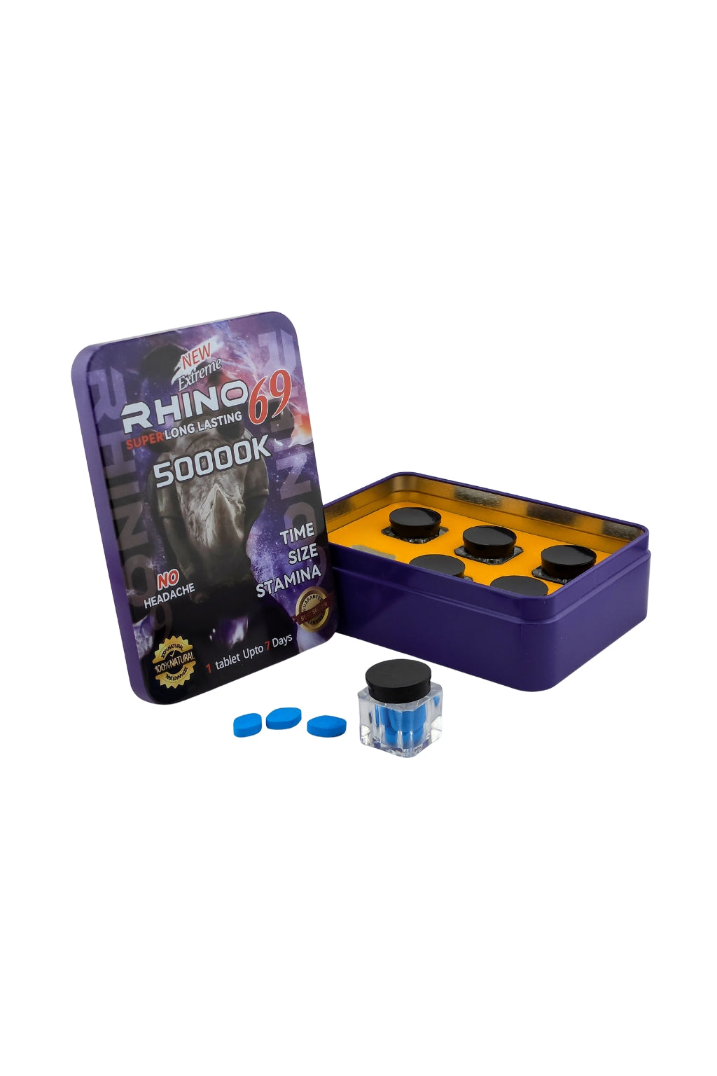 RHINO 69 50000K PILL TIN BOX