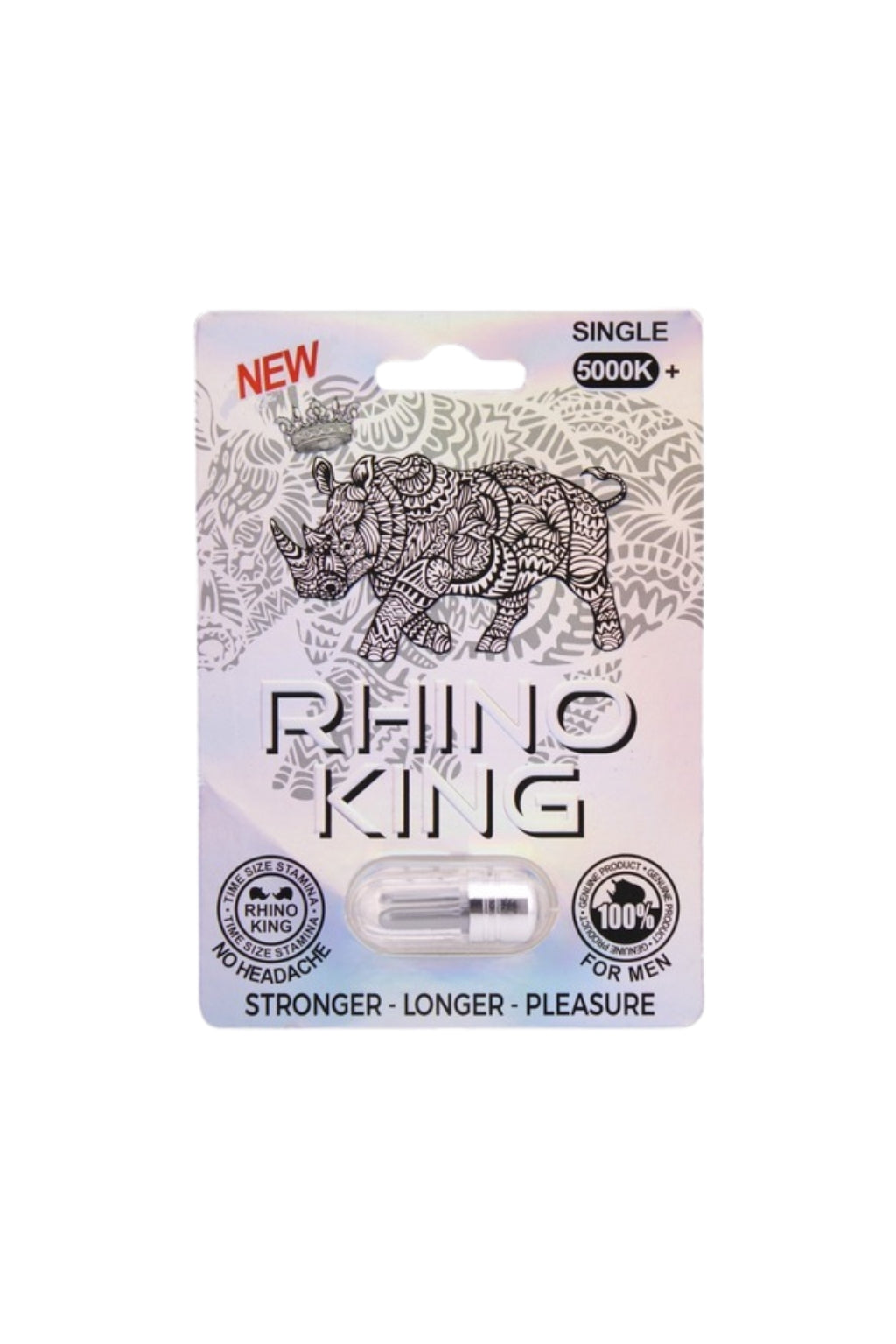 RHINO KING 500K SILVER PILL BOX