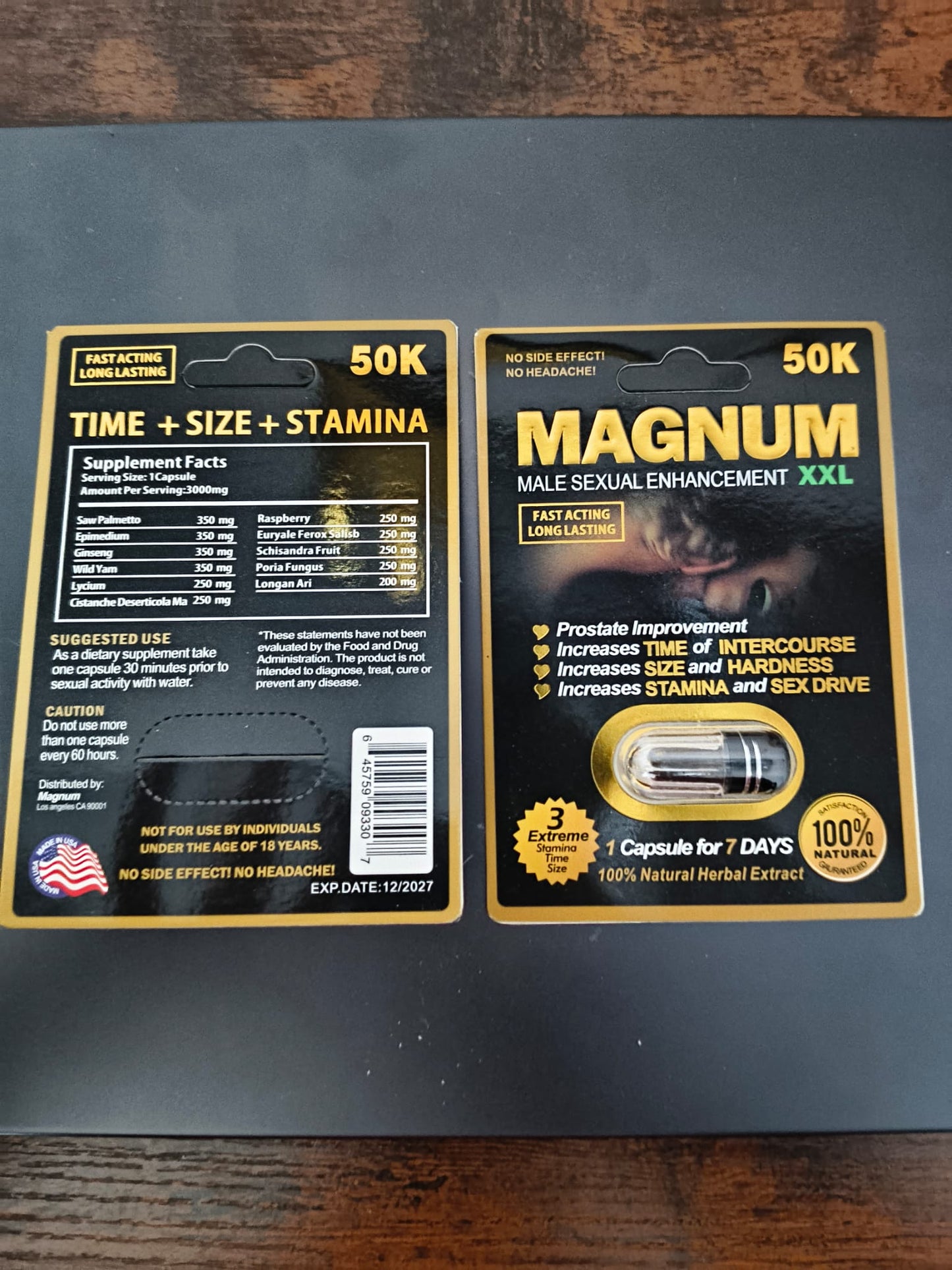 MAGNUM 50K-Gold Single Pill Box