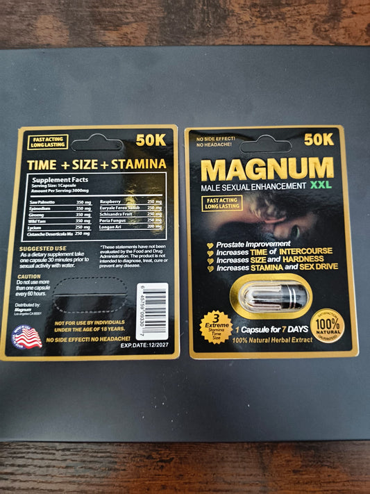 MAGNUM 50K-Gold Single Pill Box