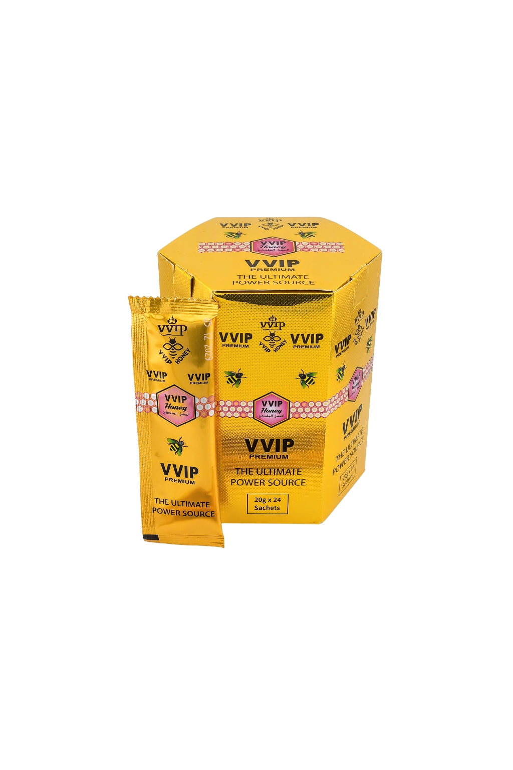 VVIP Honey Gold Hexagon Box