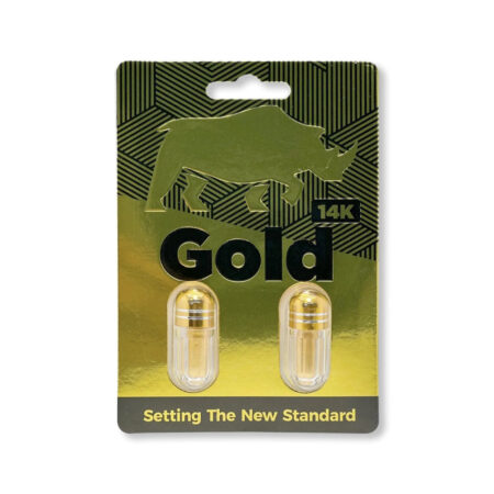 RHINO GOLD 14K DOUBL PILL BOX